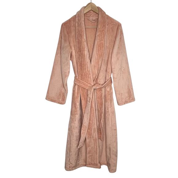 Eberjey Other - Eberjay Chalet Plush Robe Womens Small Peach Pink Cozy Loungewear Sleep Soft